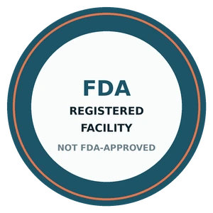 FDA registered facility, not FDA approved
